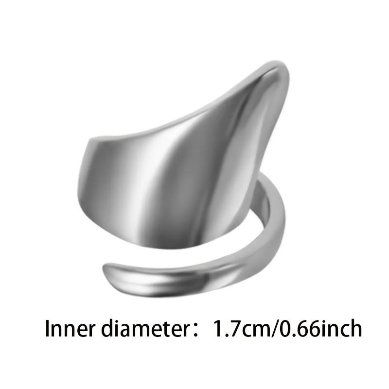 Women's Irregular Glossy Vintage Statement Ring, S925 Silver